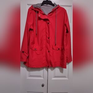 Red women's raincoat size M